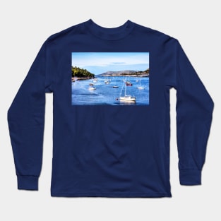 Conwy Harbor Yachts And Boats Long Sleeve T-Shirt